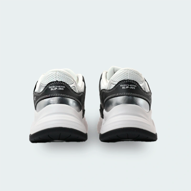 Tenis Skechers Bobs Diego Negro Blanco Mujer