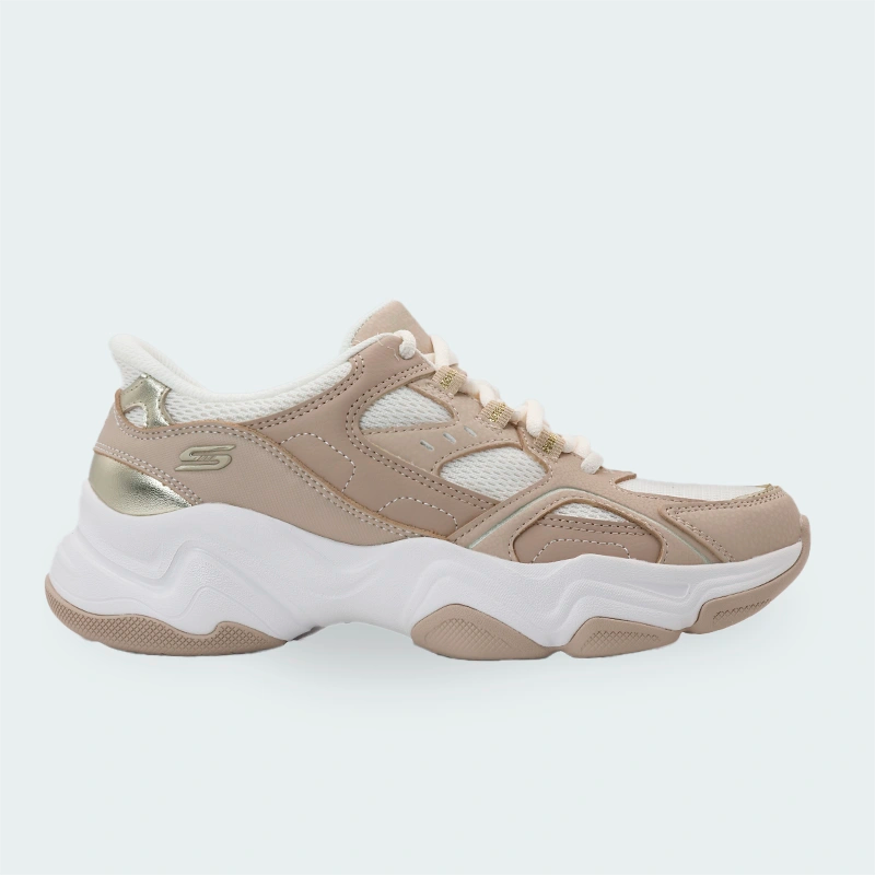 Tenis Skechers Bobs Diego Beige Mujer