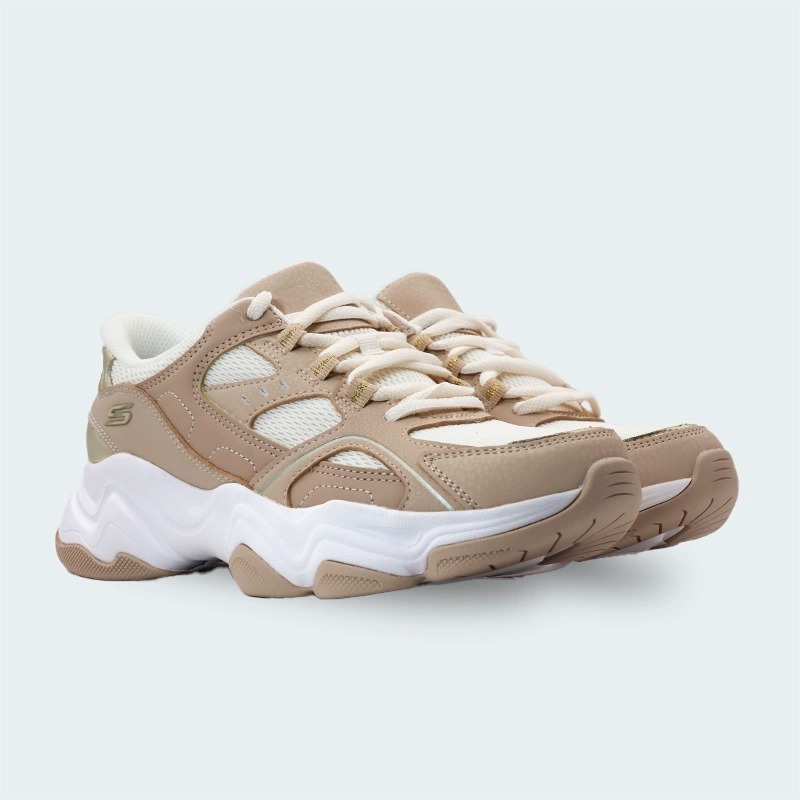 Tenis Skechers Bobs Diego Beige Mujer