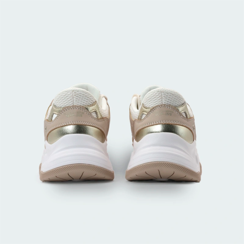 Tenis Skechers Bobs Diego Beige Mujer