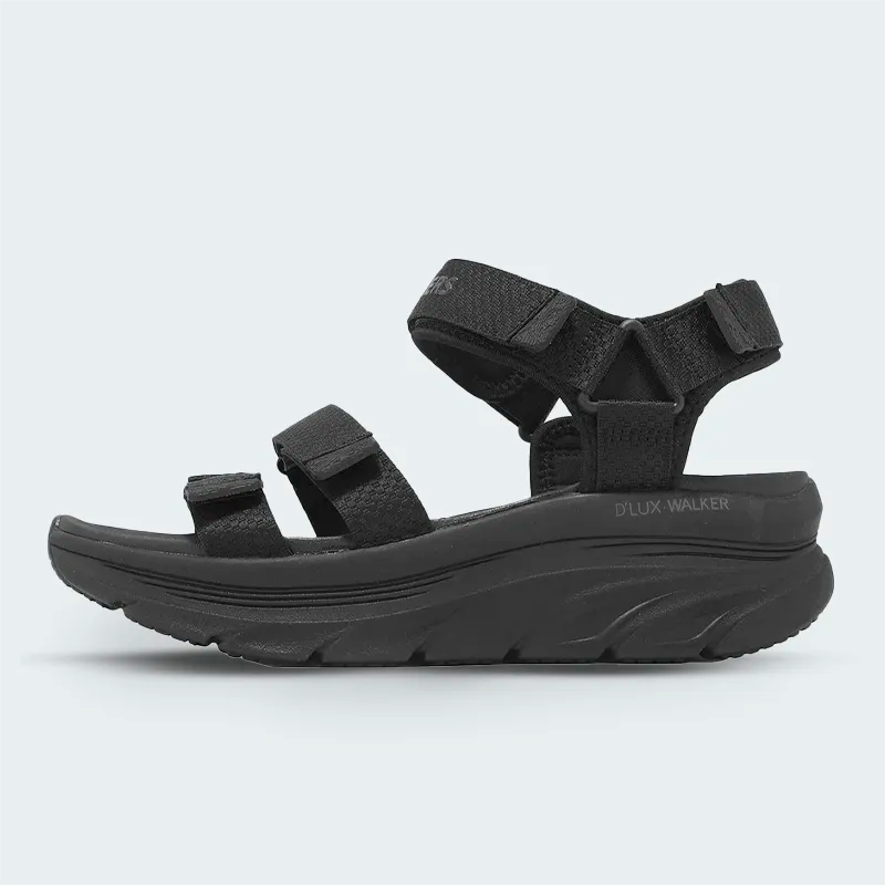 Sandalia Skechers Dlux Walker Negro Mujer