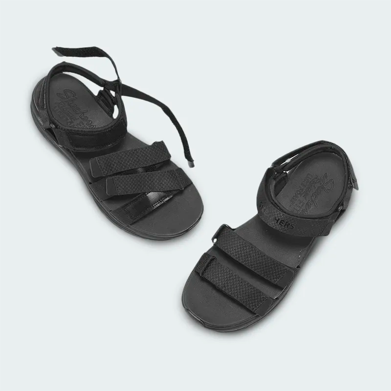 Sandalia Skechers Dlux Walker Negro Mujer
