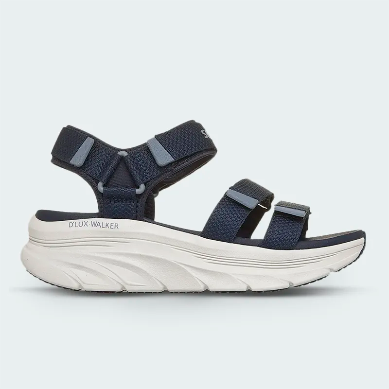 Sandalia Skechers Dlux Walker Azul Mujer