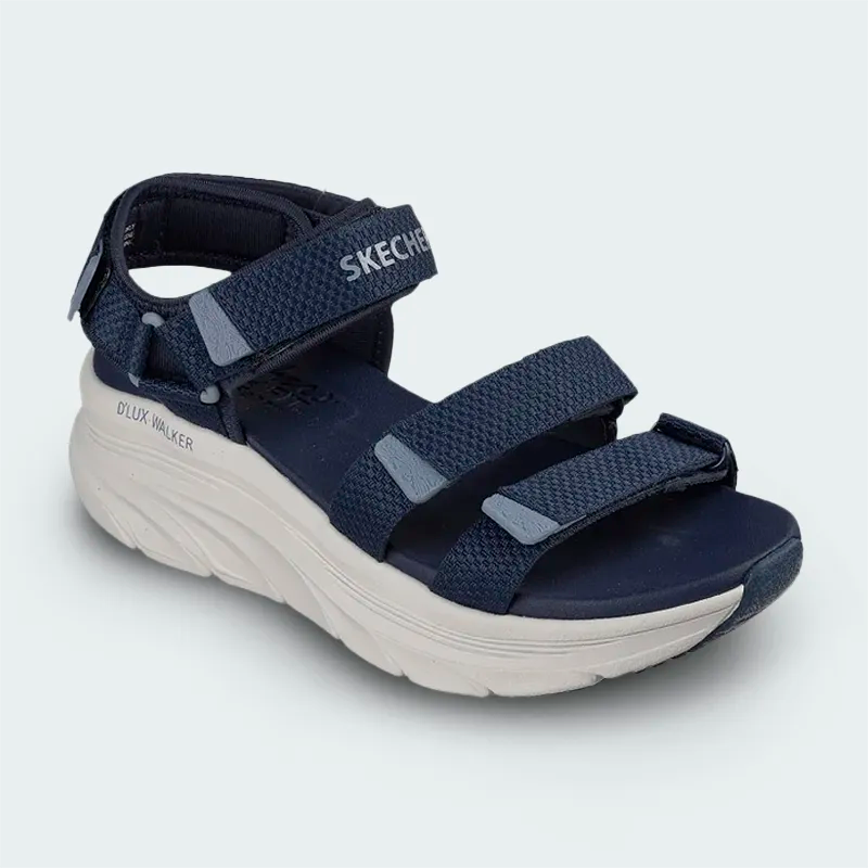 Sandalia Skechers Dlux Walker Azul Mujer