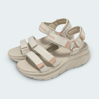 Sandalia Skechers Dlux Walker Gris Mujer