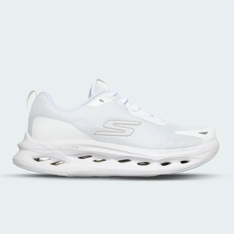Tenis Skechers Max Cushioning Glide Step Blanco Mujer