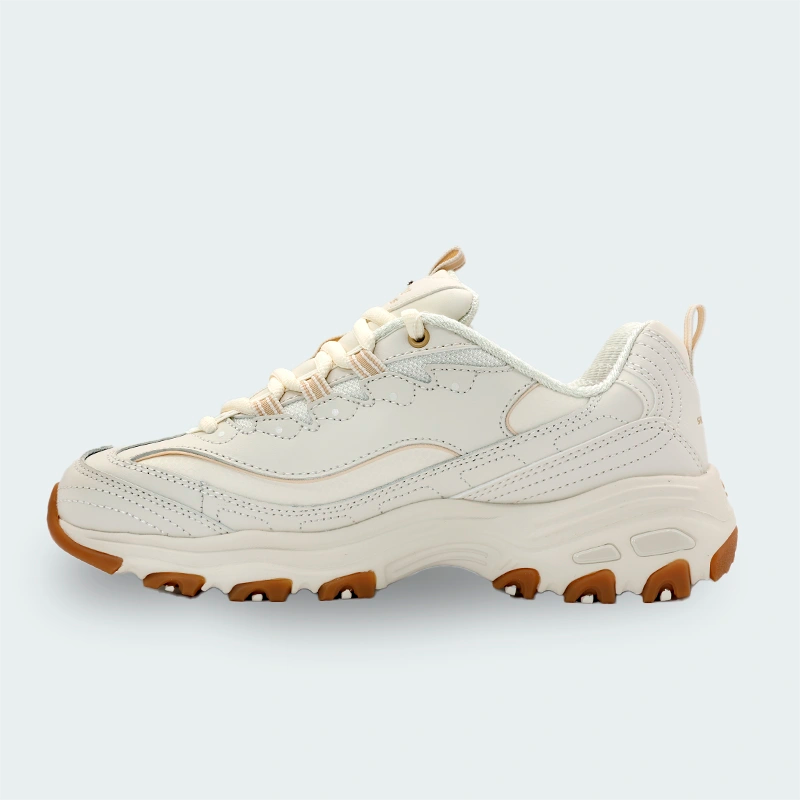 Tenis Skechers D'Lites Good Neutral Beige Mujer