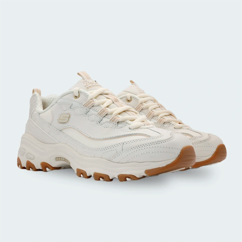 Tenis Skechers D'Lites Good Neutral Beige Mujer
