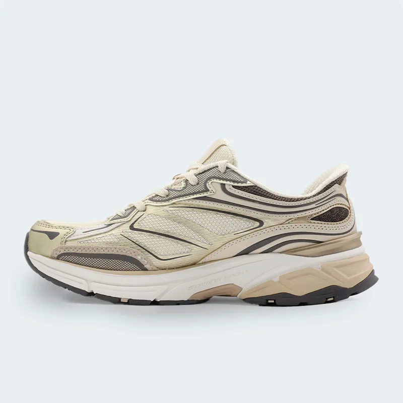 Tenis Skechers Stamina S Beige Mujer