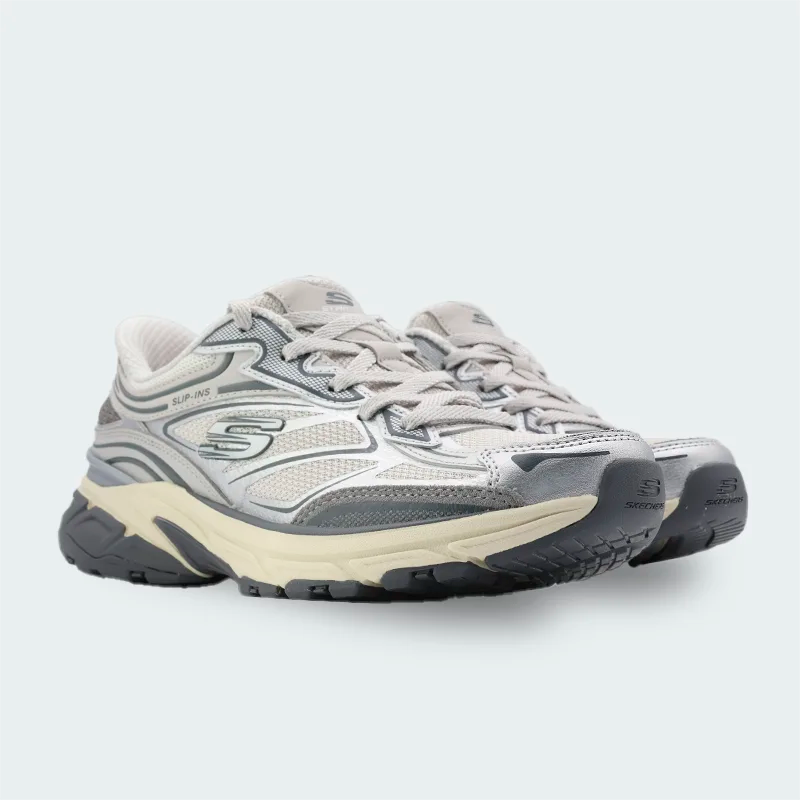 Tenis Skechers Stamina S Gris Mujer