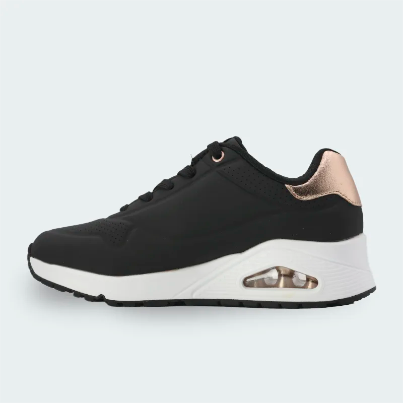Tenis Skechers Uno Golden Air Negro Mujer