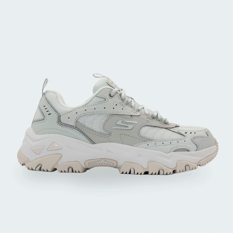 Tenis Skechers D'Lites Hiker Gris Mujer