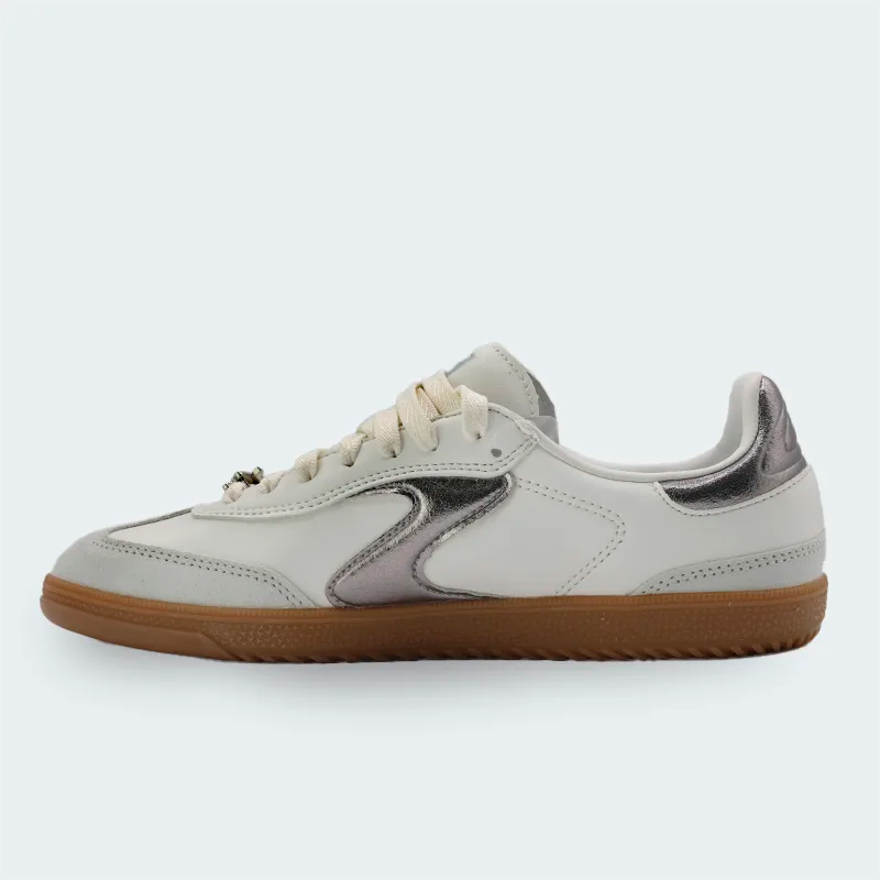 Tenis Skechers Hotshot Blanco Plateado Mujer