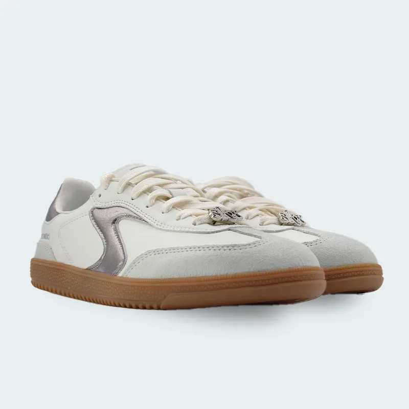 Tenis Skechers Hotshot Blanco Plateado Mujer
