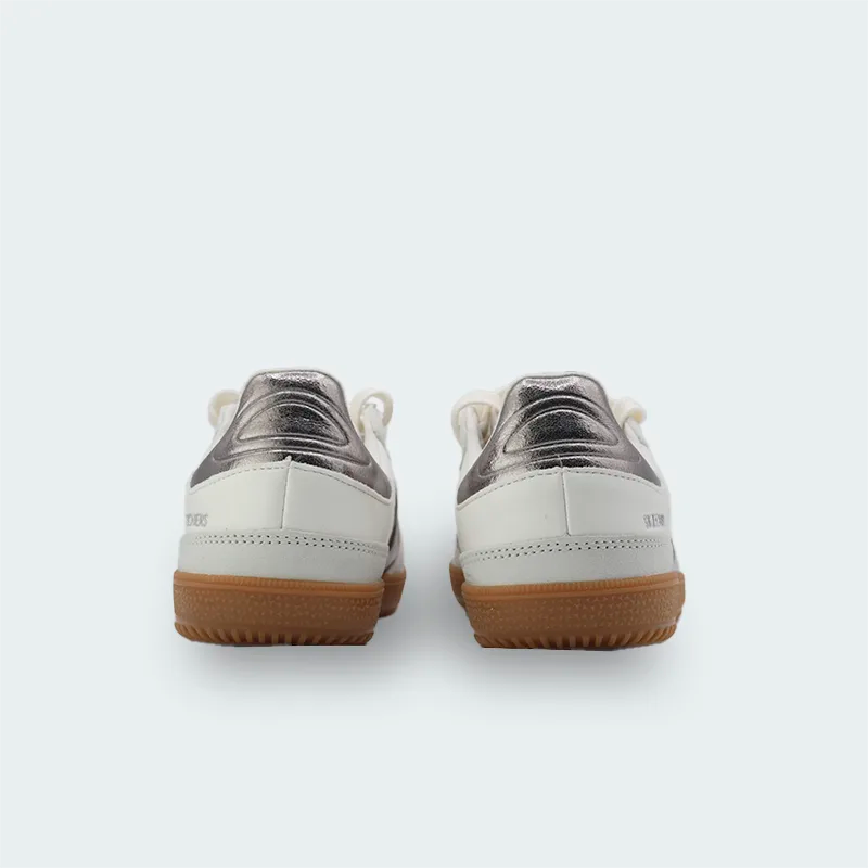 Tenis Skechers Hotshot Blanco Plateado Mujer