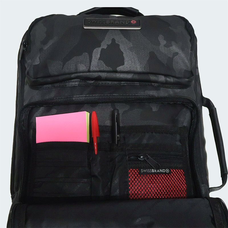 Morral Swissbrand Hanover Gris Negro