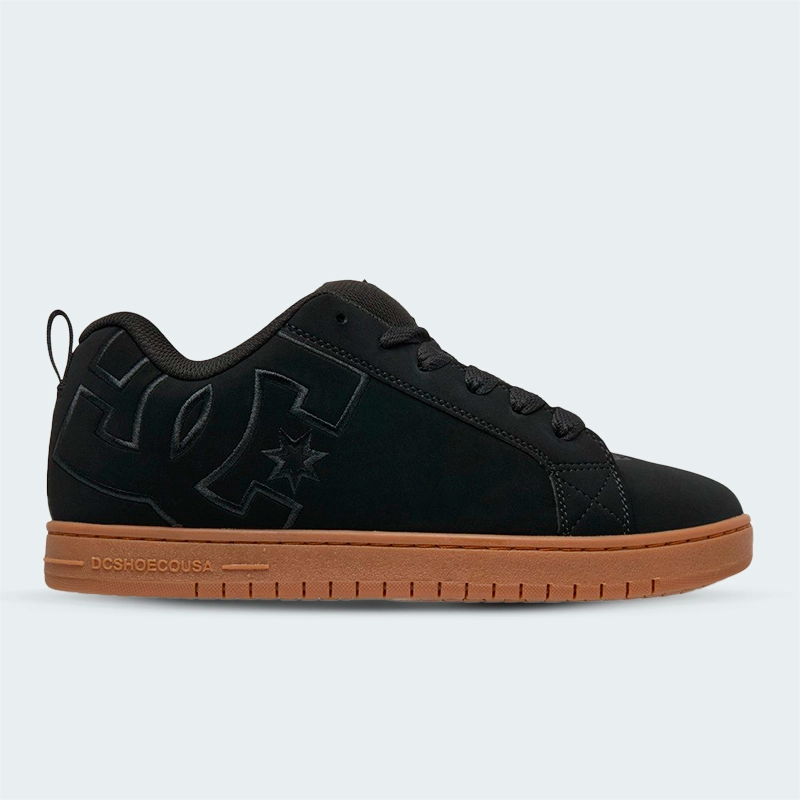 Tenis DC Shoes Court Graffik Negro Café Hombre