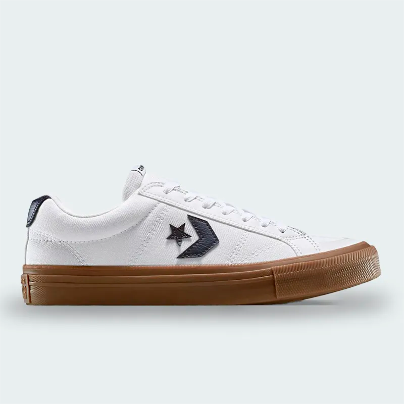 Tenis Converse Sport Casual Blanco Negro Blanco Hombre