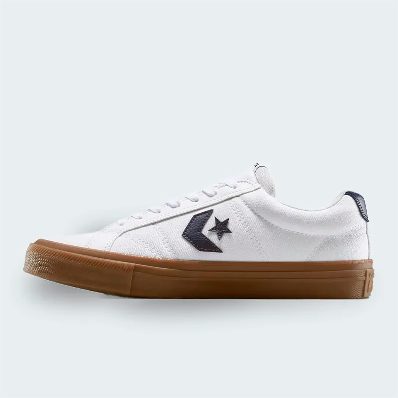 Tenis Converse Sport Casual Blanco Negro Blanco Hombre