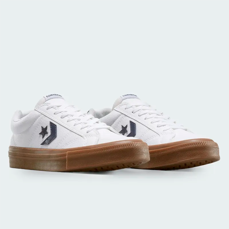 Tenis Converse Sport Casual Blanco Negro Blanco Hombre