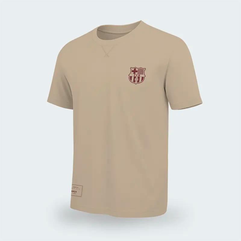 Camiseta FCB Barcelona Beige Hombre