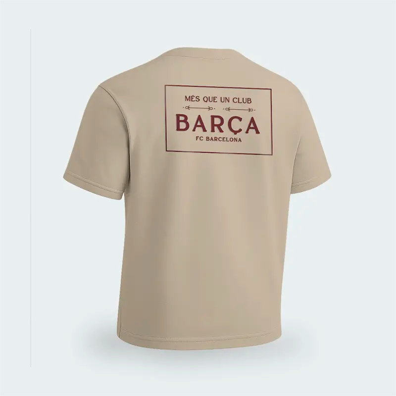 Camiseta FCB Barcelona Beige Hombre