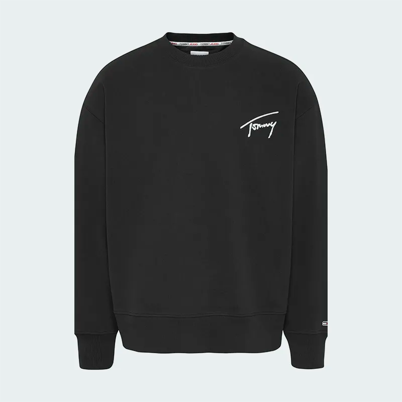 Buzo Tommy Hilfiger Signature Crew Negro Hombre