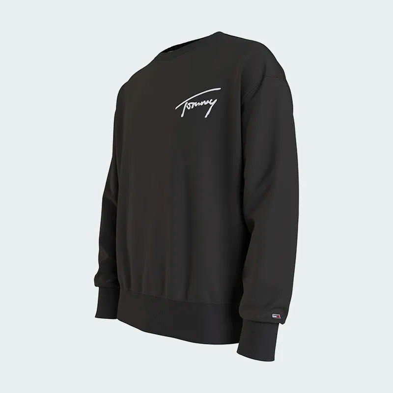 Buzo Tommy Hilfiger Signature Crew Negro Hombre