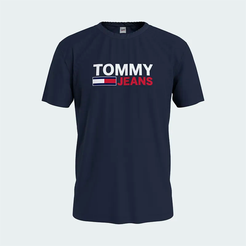 Camiseta Tommy Hilfiger Corp Logo Azul Hombre