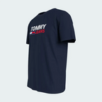 Camiseta Tommy Hilfiger Corp Logo Azul Hombre