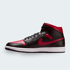 Tenis Nike Air Jordan 1 Mid Rojo Negro Hombre