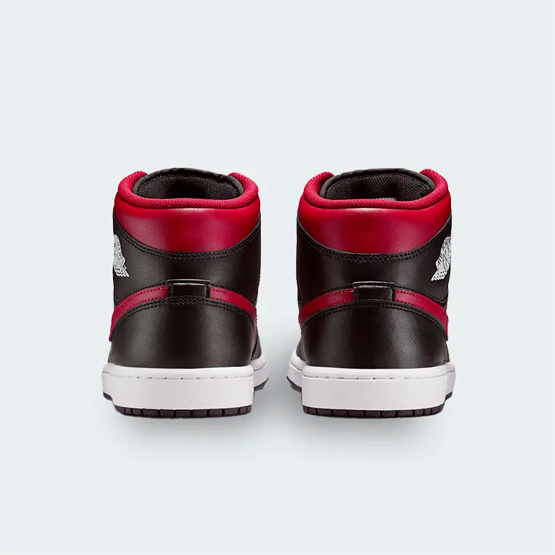 Tenis Nike Air Jordan 1 Mid Rojo Negro Hombre