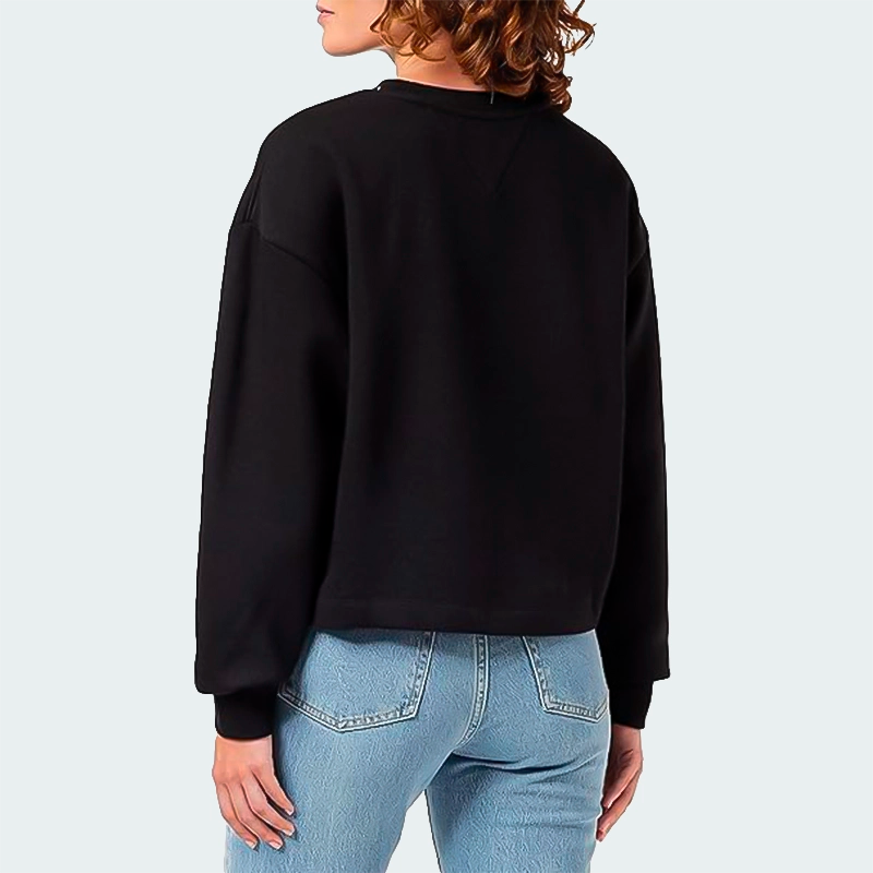 Buzo Tommy Jeans Relaxed Fit Negro Mujer