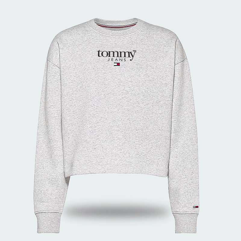 Buzo Tommy Jeans Relaxed Fit Gris Mujer