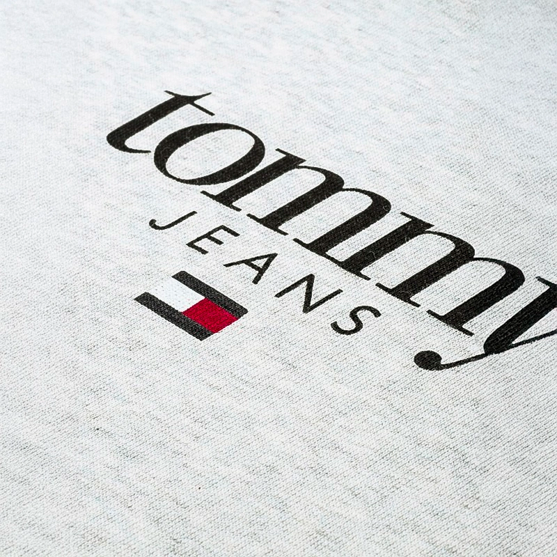 Buzo Tommy Jeans Relaxed Fit Gris Mujer