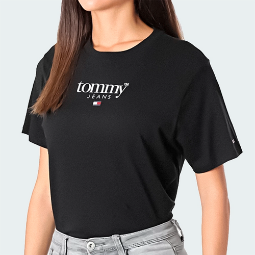 Camiseta Tommy Jeans Classic Essential Negro Dama