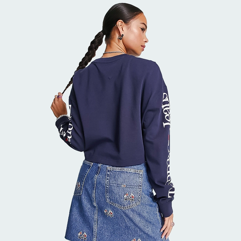 Camibuzo Tommy Jeans Modern Cropped Oversize Para Dama