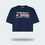 Camiseta Tommy Jeans Modern Cropped Oversize Dama