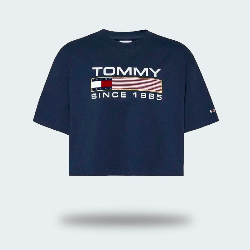 Camiseta Tommy Jeans Modern Cropped Oversize Dama