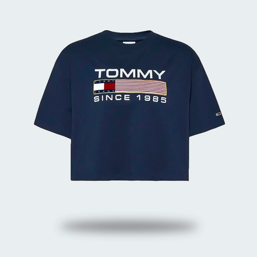 Camiseta Tommy Jeans Modern Cropped Oversize Dama