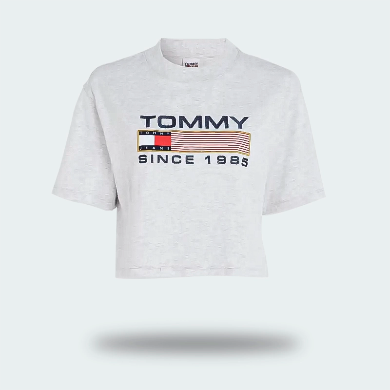 Camiseta Tommy Jeans Modern Cropped Oversize Dama