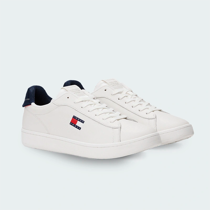 Tenis Tommy Hilfiger Archive Court Trainers Blanco Hombre