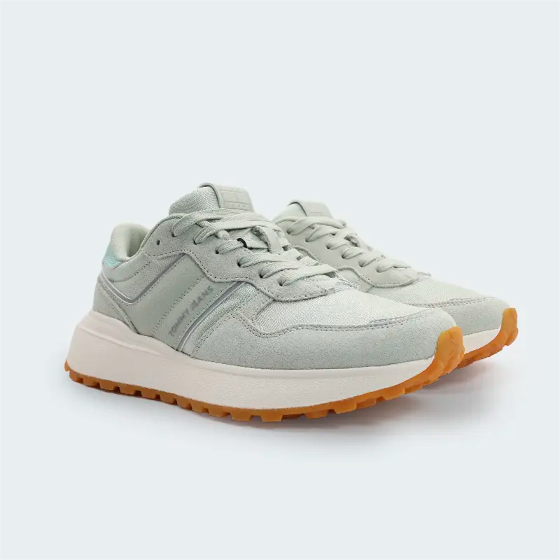 Tenis Tommy Hilfiger Suede Cleat Trainers Menta Mujer