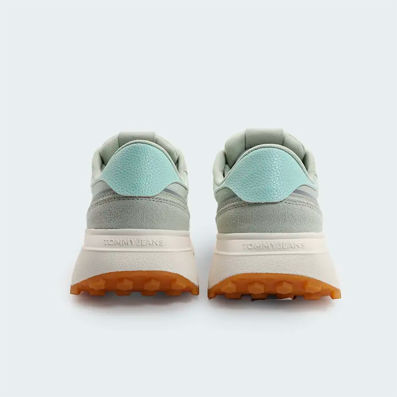 Tenis Tommy Hilfiger Suede Cleat Trainers Menta Mujer
