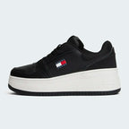 Tenis Tommy Hilfiger Retro Basket Negro Mujer
