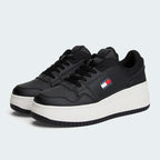 Tenis Tommy Hilfiger Retro Basket Negro Mujer