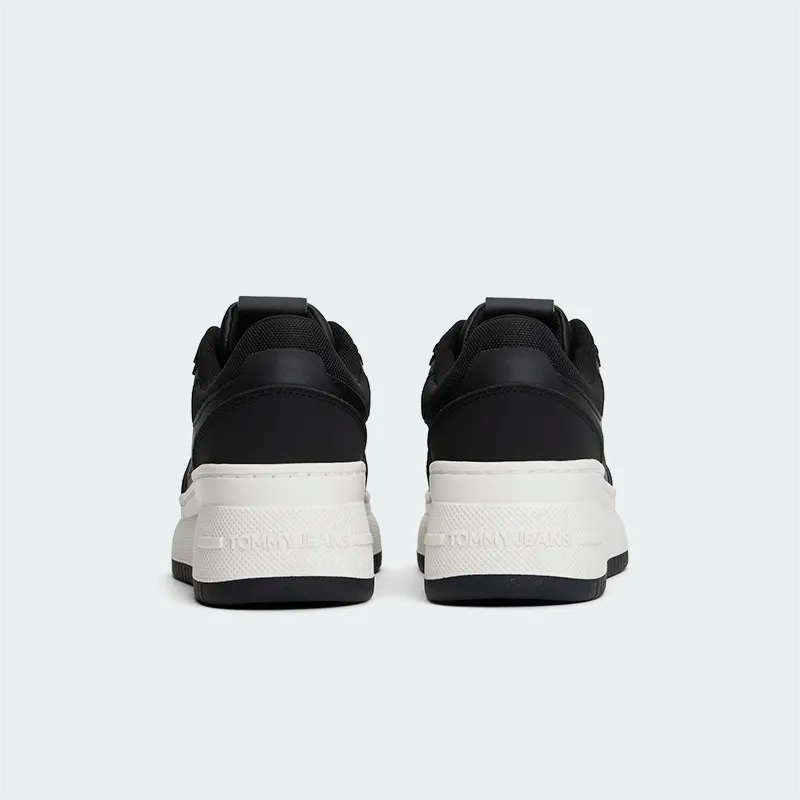 Tenis Tommy Hilfiger Retro Basket Negro Mujer