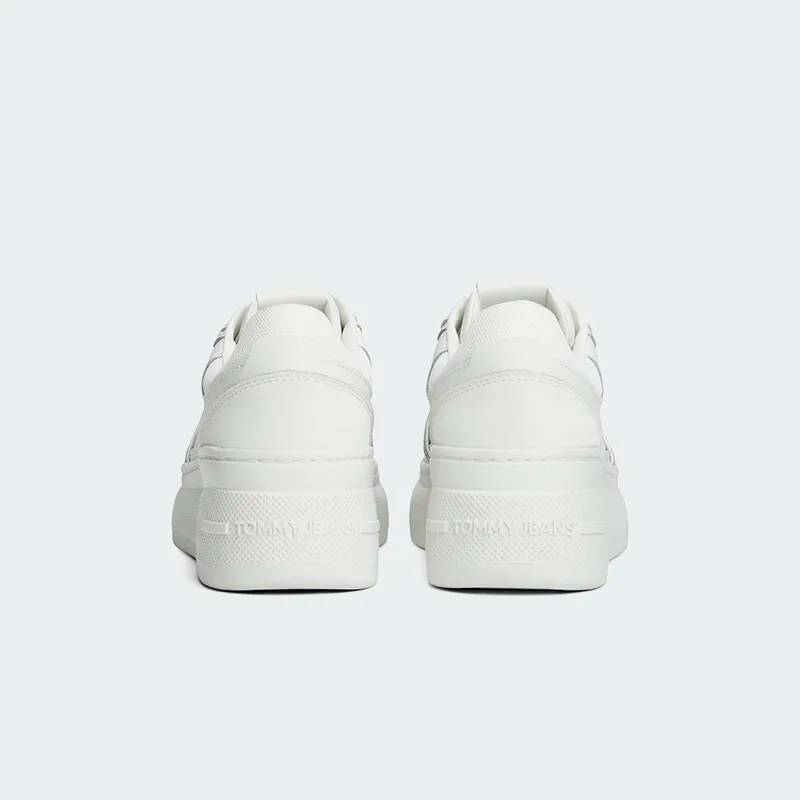 Tenis Tommy Hilfiger Retro Basket Blanco Mujer