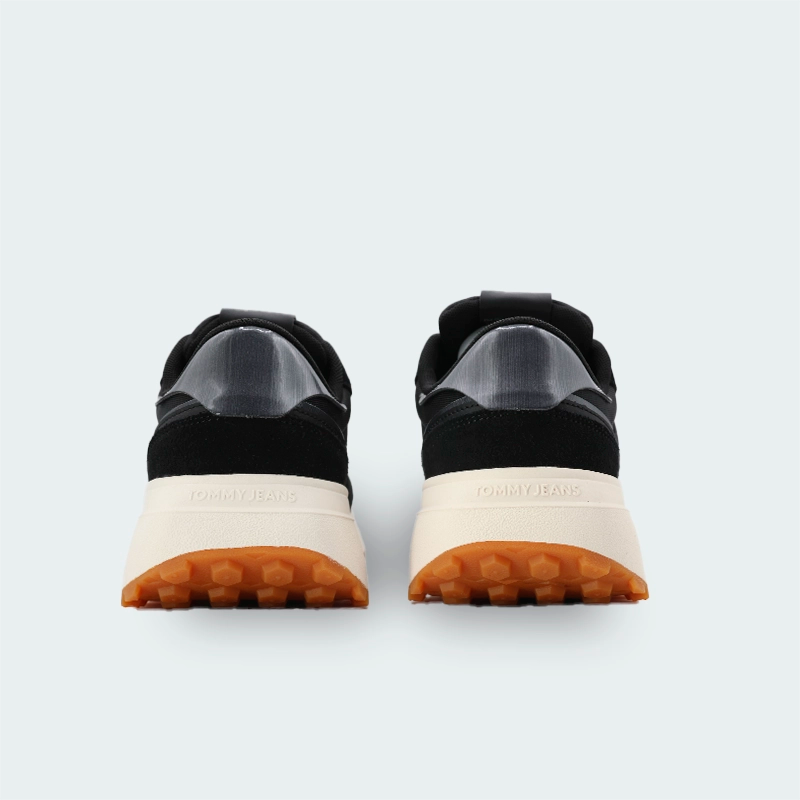 Tenis Tommy Hilfiger Suede Cleat Trainers Negro Mujer