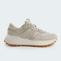 Tenis Tommy Hilfiger Suede Cleat Trainers Beige Mujer